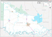 Little River Wall Map Premium Style